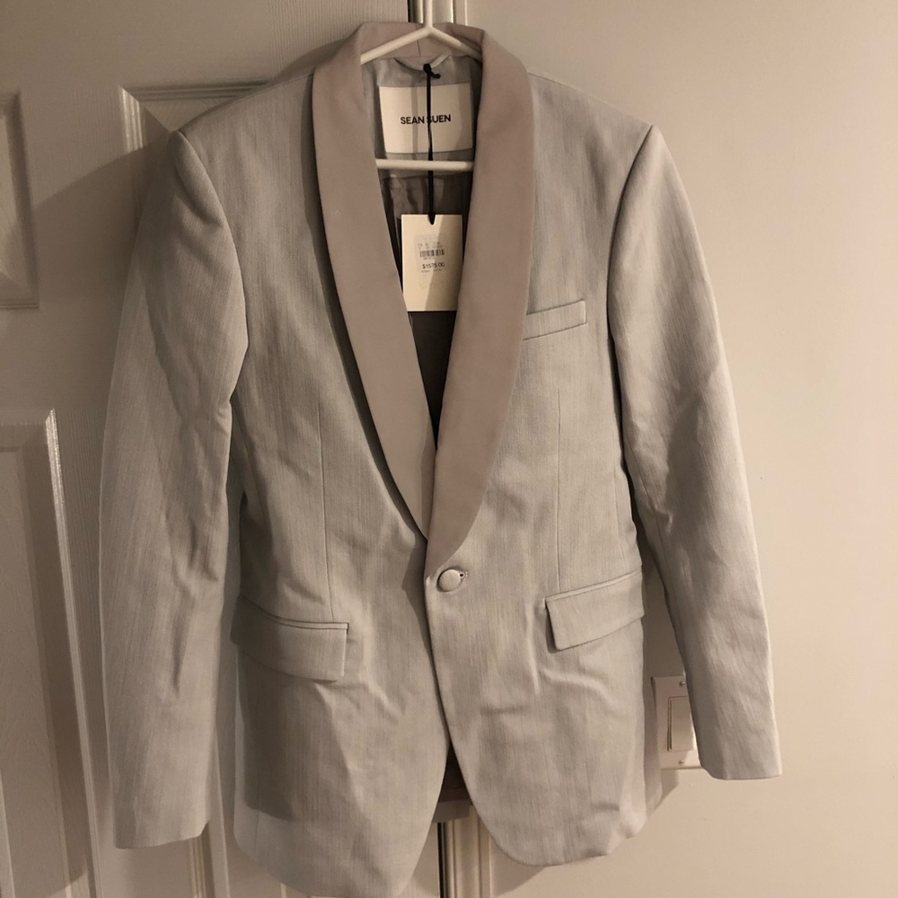 Grey Reflective Suit Jacket Blazer